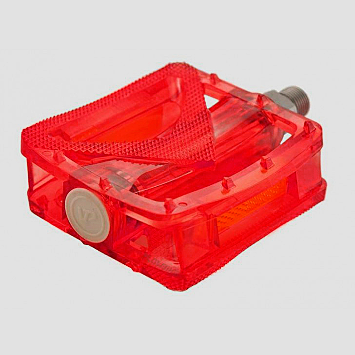 PEDAL PLATAFORMA TRASPARENTE ROJO 9/16" (copia)